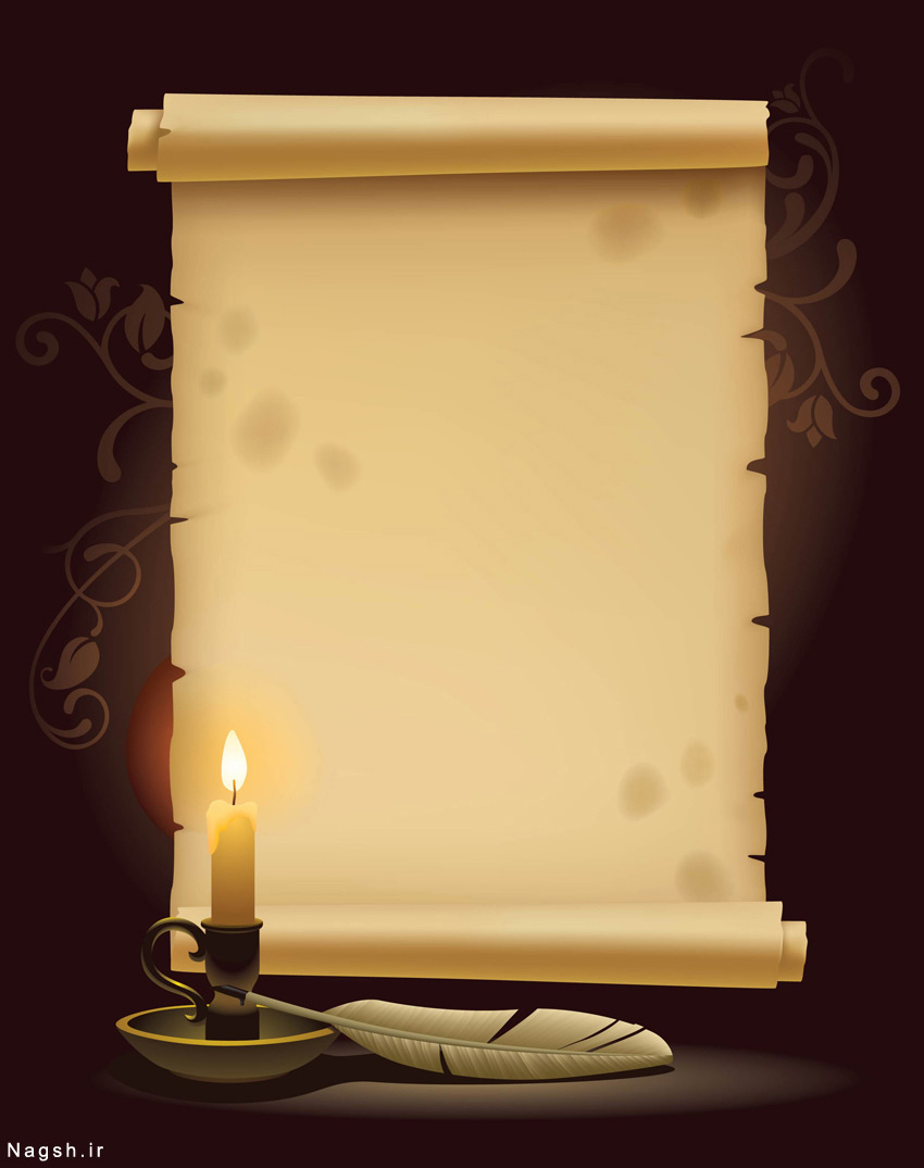 کاغذ قدیمی و شمع